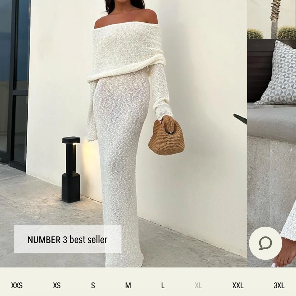 Meshki Off-Shoulder White Maxi Dress